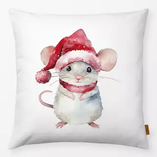 Kissen Weihnachtsmann Maus