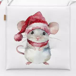 Sitzkissen Weihnachtsmann Maus