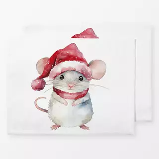 Tischset Weihnachtsmann Maus