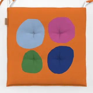 Sitzkissen Steine blau