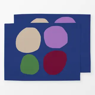 Tischset Steine blau