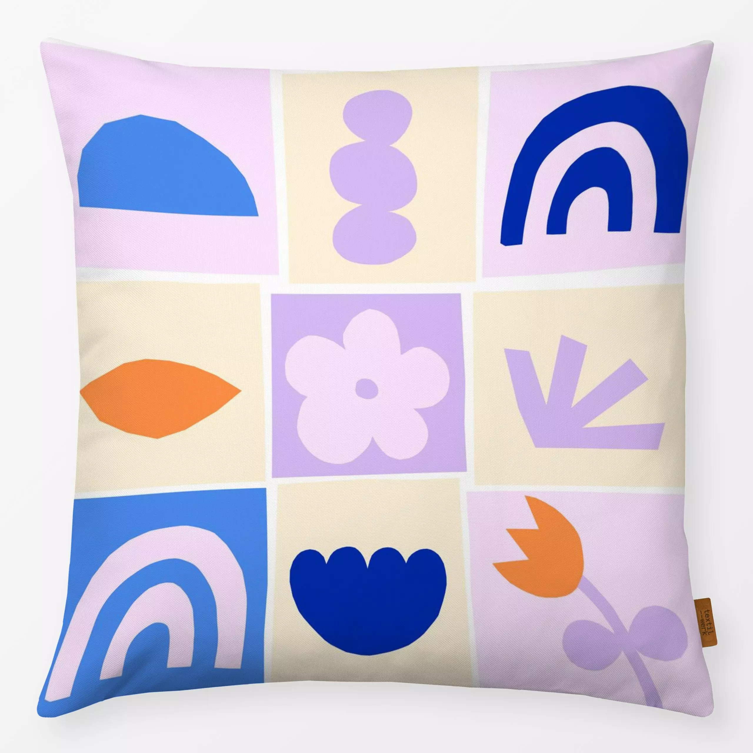 Kissen Laissez-faire - Symbole & Muster - von „Lisa Jasmin Bauer"; Collage, cutouts, matisse, papercut, paperart