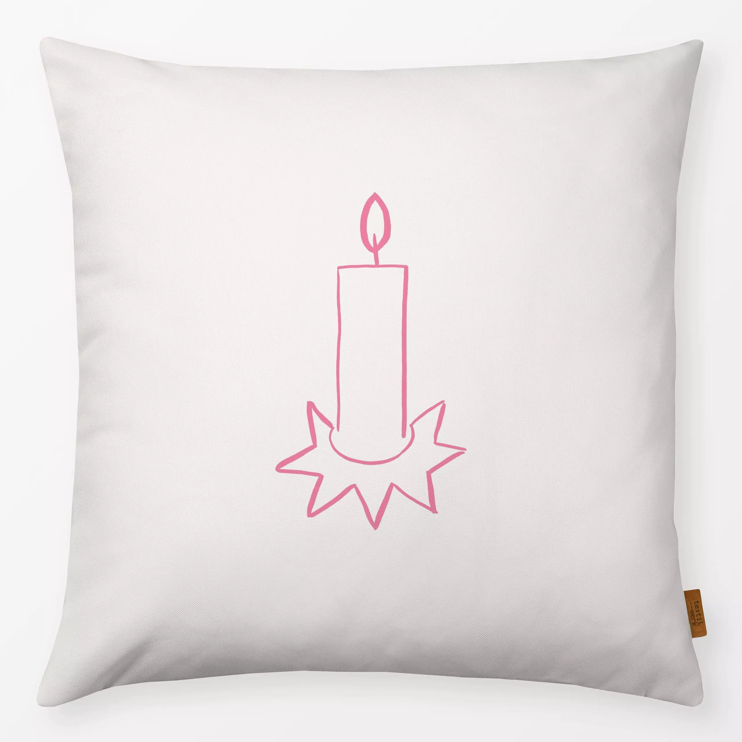 Kissen Kerze - Weihnachten, Anlässe - von „Kruth Design"; Sterne, Weihnachten, weihnachtlich, Weihnachtsdeko, winterdeko, Ke...