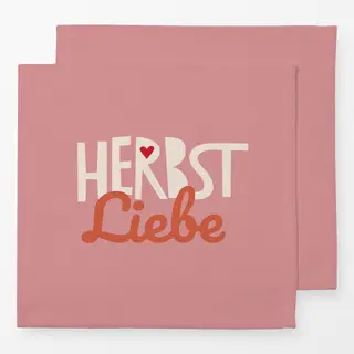 Servietten Herbstliebe rosa