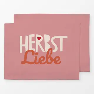Tischset Herbstliebe rosa