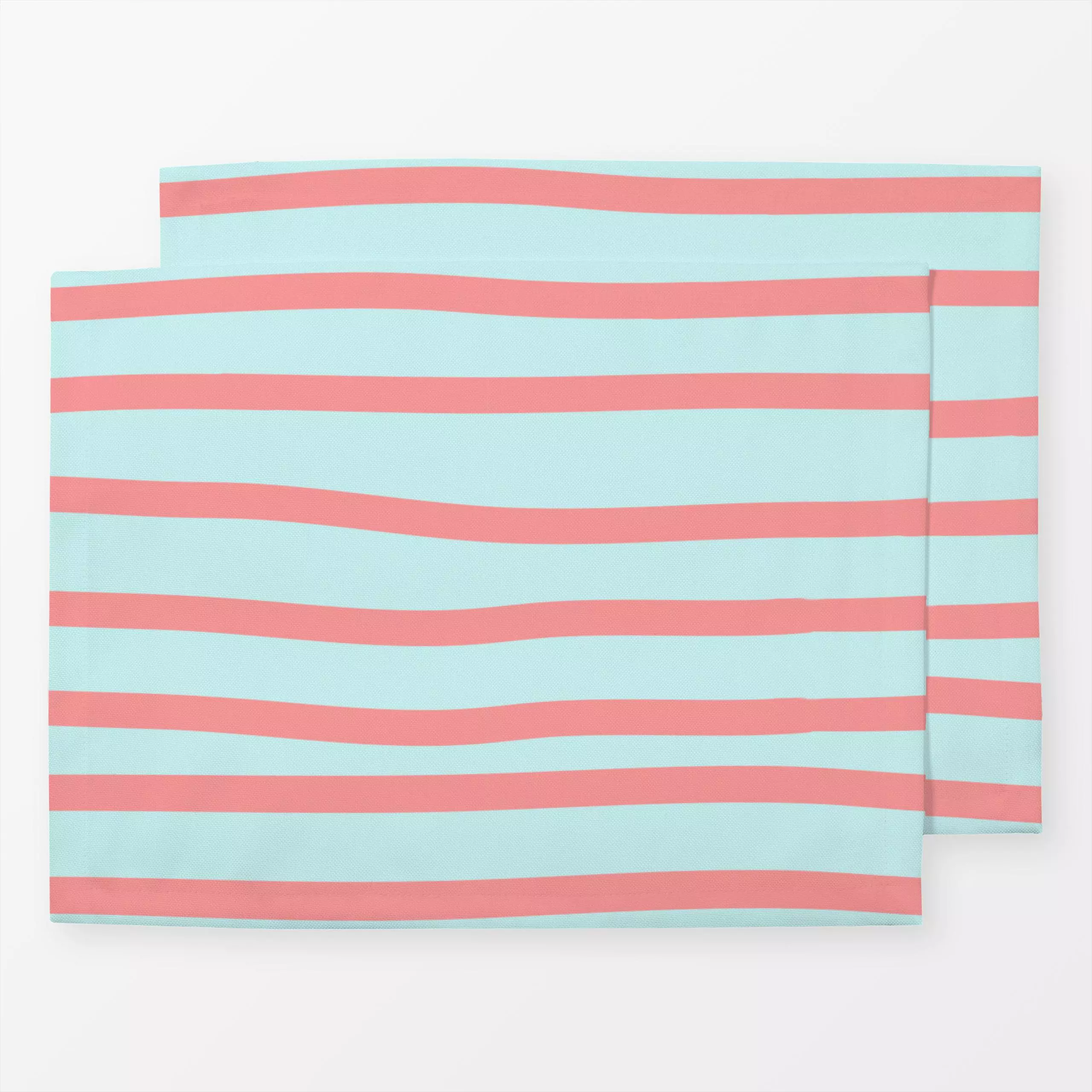 Tischset Streifen korallen-rosa - Sommer, Symbole & Muster - von „Andrea Haase"; Streifen, rosa, minimalistisch, gestreift, ...
