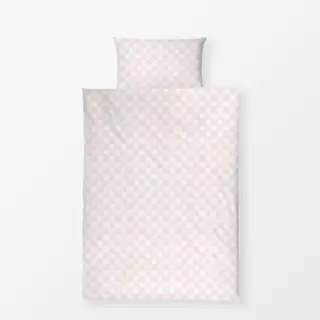 Bettwäsche Vintage Karo Diagonal Rosa