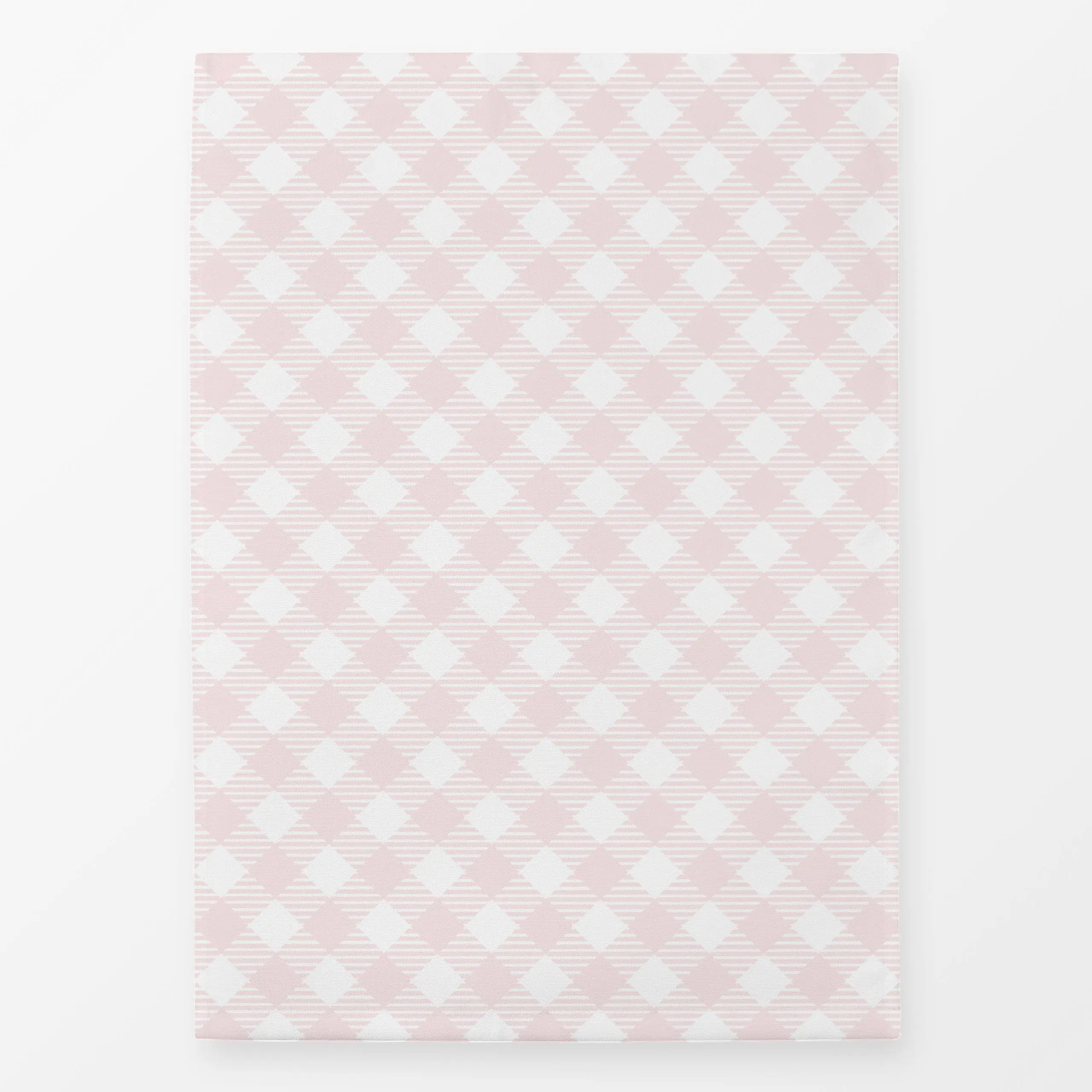 Geschirrtücher Vintage Karo Diagonal Rosa - Frühling, Symbole & Muster - von „Uta Naumann"; Karo, landhaus, klassisch, karie...