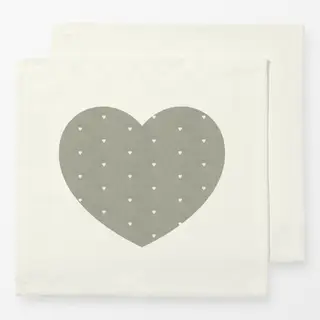Servietten Herz Herzchen Beige Midsommar