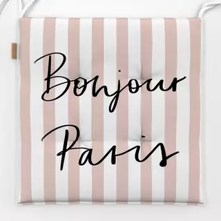 Sitzkissen Paris Bonjour Paris Lettering
