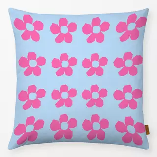 Kissen Cutout Blumen blau