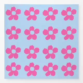 Tischdecke Cutout Blumen blau