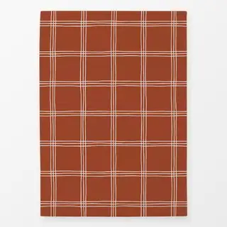Geschirrtücher Karo Grid Muster Beige Braun