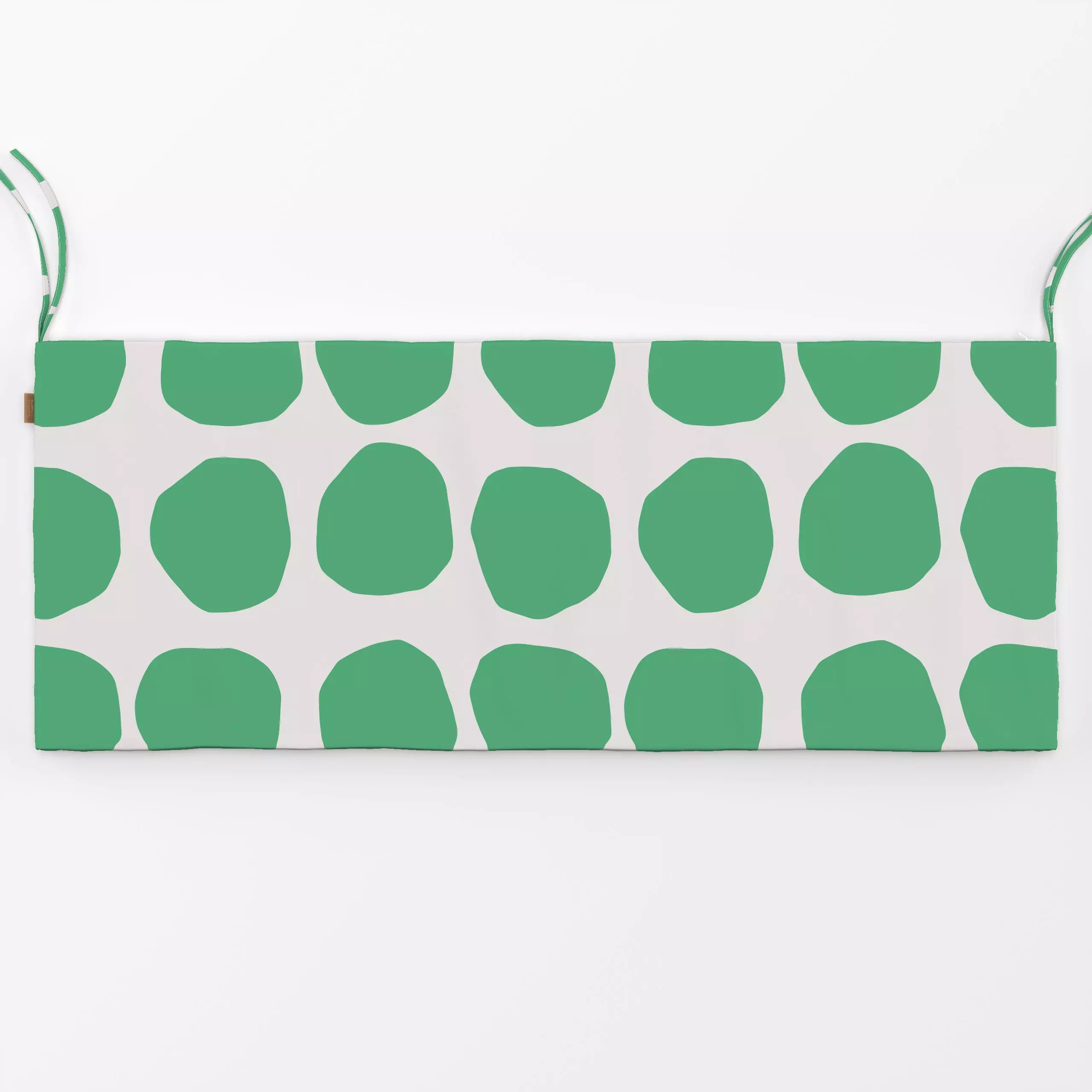 Bankauflage Green Dots - Symbole & Muster - von „Lisa Jasmin Bauer"; abstrakt, Geometrisch, modern, formen, zeitlos, cutouts...