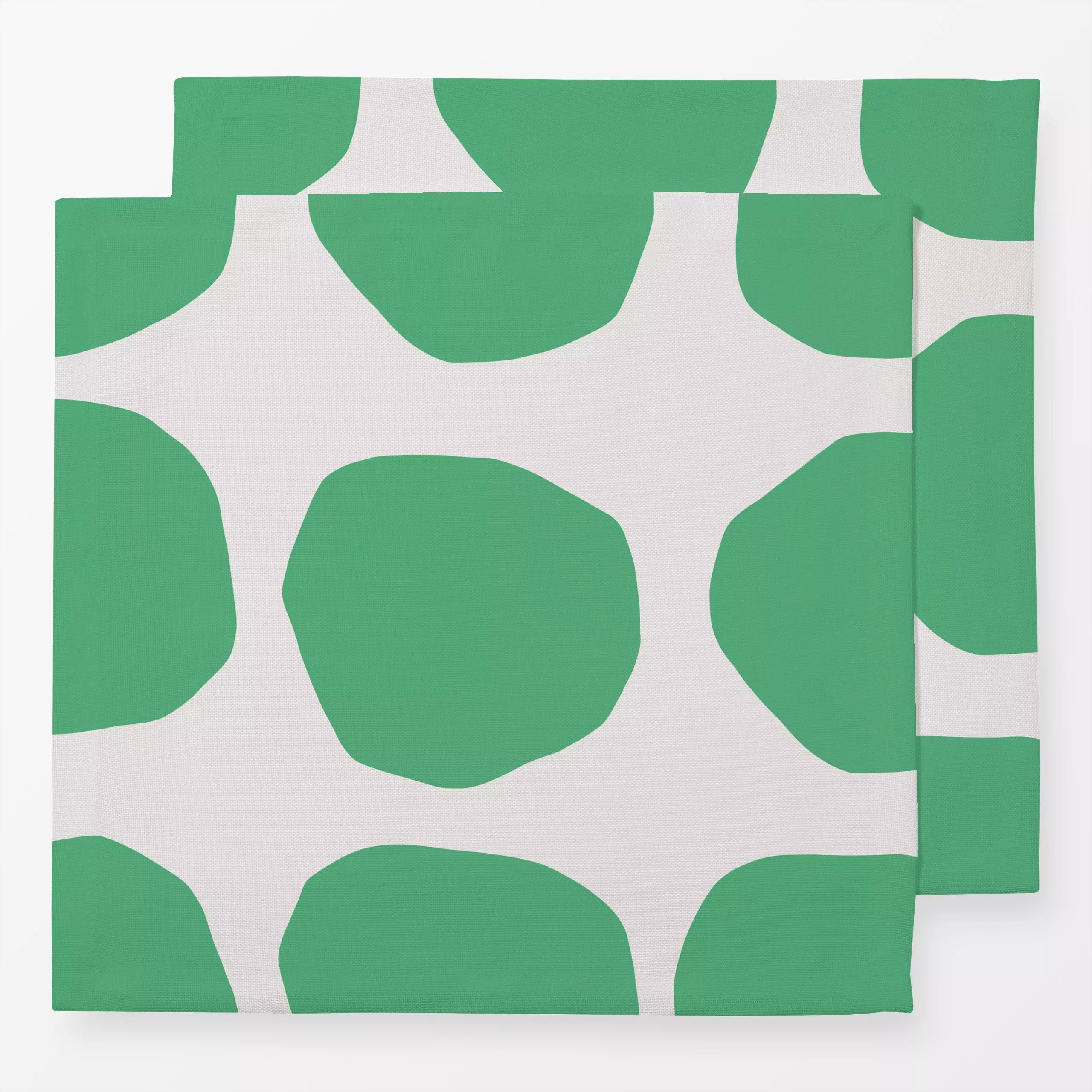 Servietten Green Dots - Symbole & Muster - von „Lisa Jasmin Bauer"; abstrakt, Geometrisch, modern, formen, zeitlos, cutouts,...