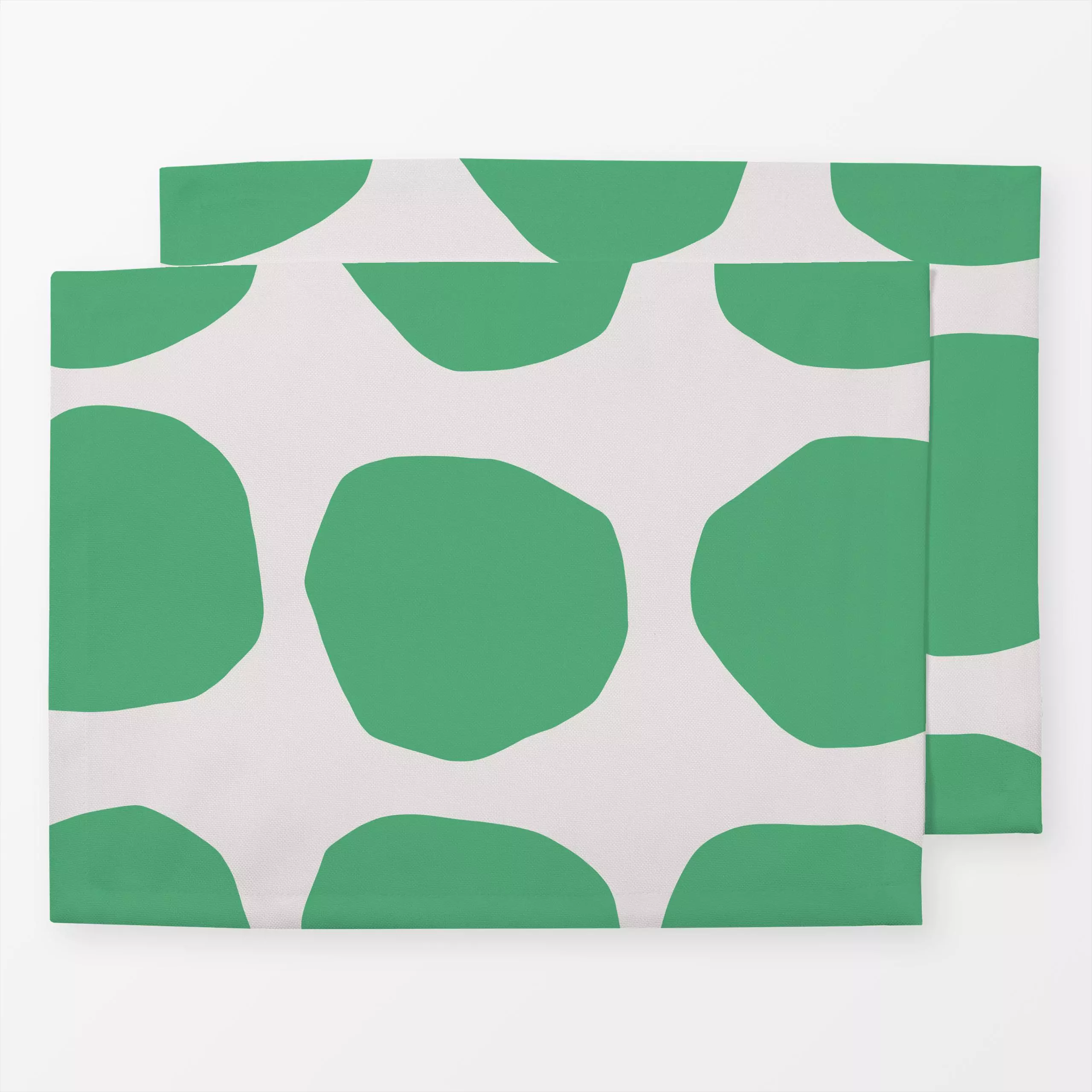 Tischset Green Dots - Symbole & Muster - von „Lisa Jasmin Bauer"; abstrakt, Geometrisch, modern, formen, zeitlos, cutouts, p...