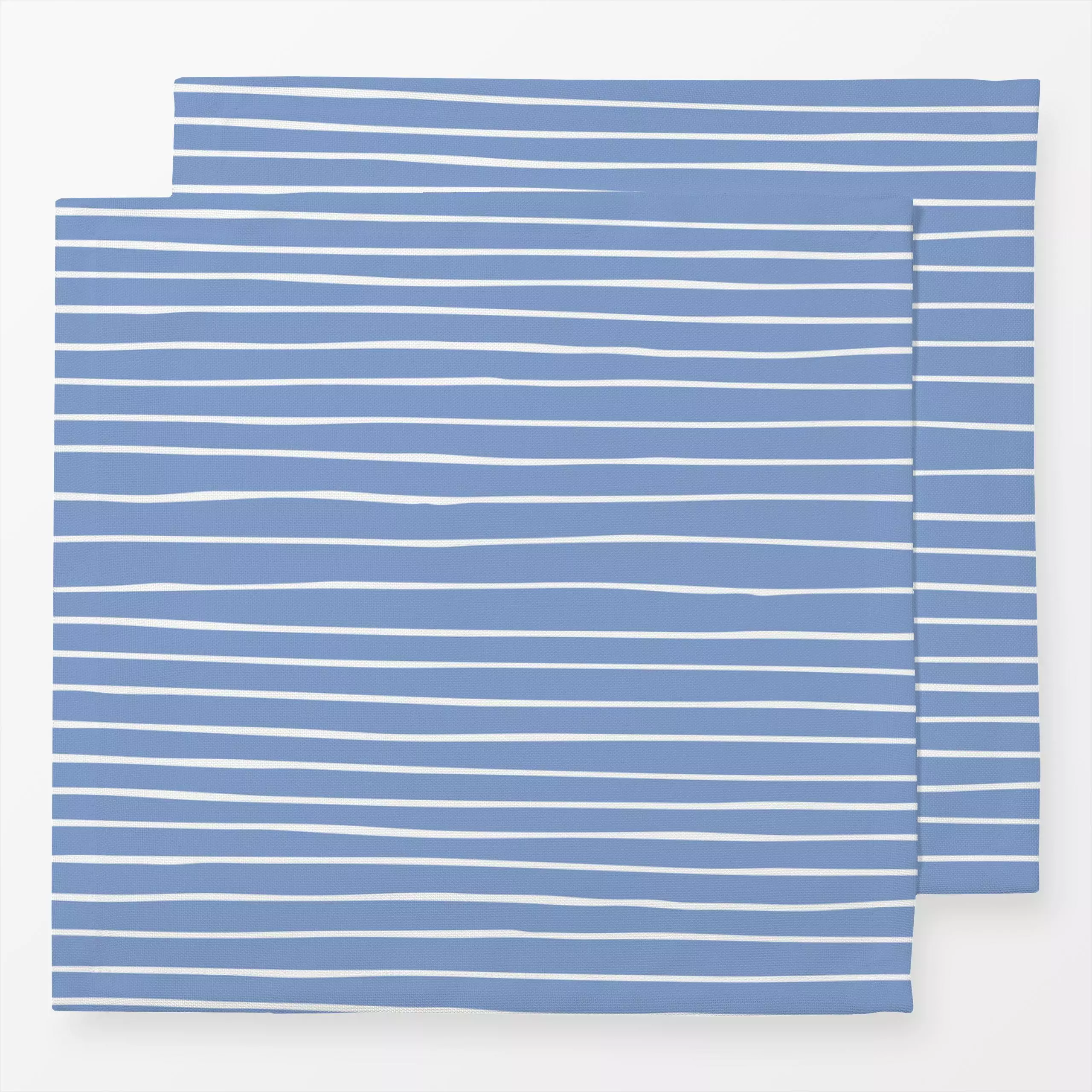 Servietten Streifen klein blau weiss - Sommer, Symbole & Muster - von „Carolin Vonhoff"; Linien, Streifen, Meer, Sommer, bla...