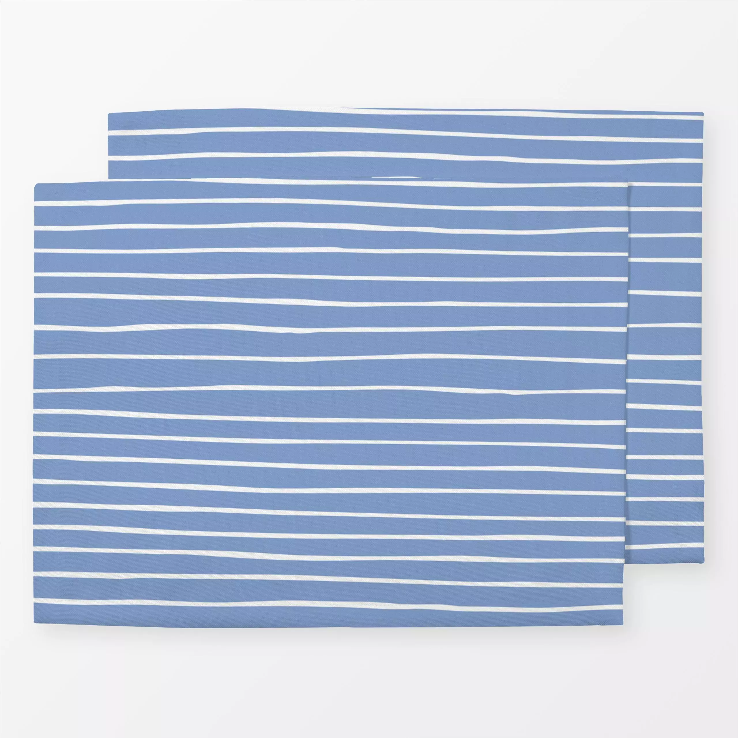 Tischset Streifen klein blau weiss, gemustert, Sommer, von Carolin Vonhoff