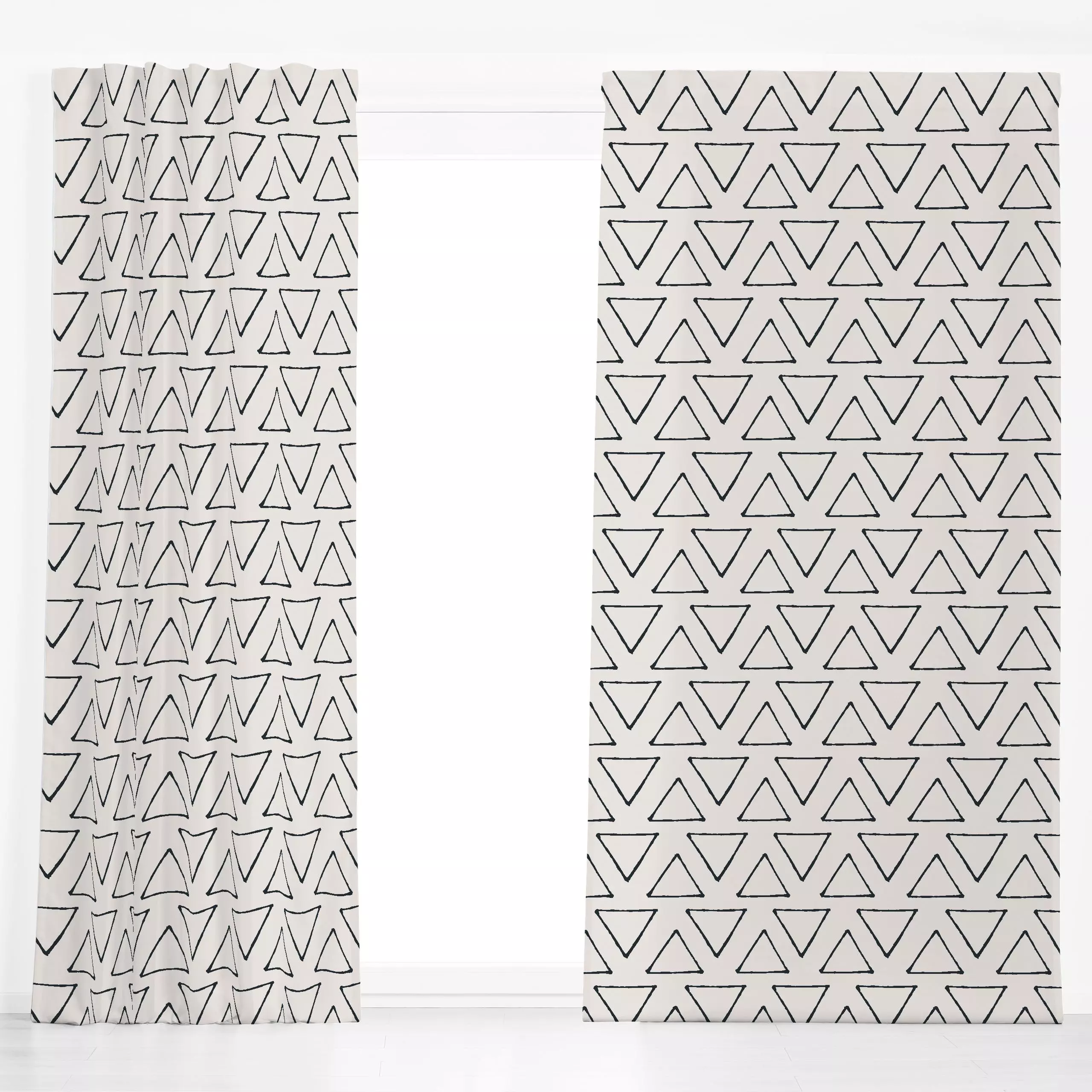 Dekovorhang Summer Lines 1 - Symbole & Muster - von „Mareike Böhmer"; boho, minimal, Zeichnung, Linien, abstrakt, Geometrisc...