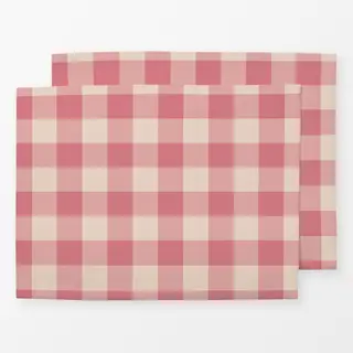 Tischset Xmas - Plaid rosa
