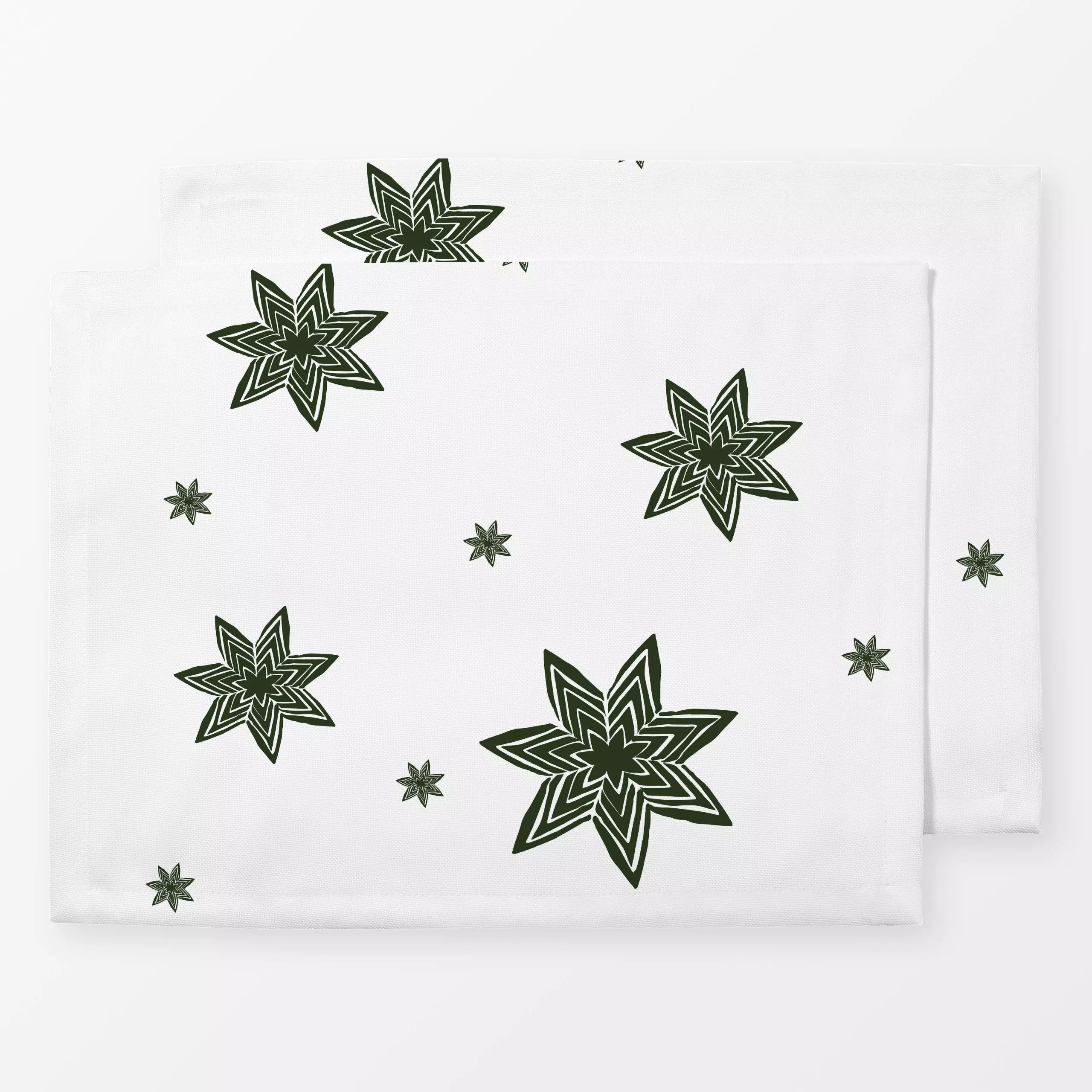 Tischset Adventssterne Grün - Weihnachten, Winter - von „Alisa Knöß"; skandinavisch, Sterne, Nordic, Weihnachtsdeko, advent,...
