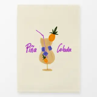 Geschirrtücher Piña Colada Typo