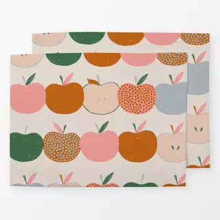 Tischset Allover Apfel bunt