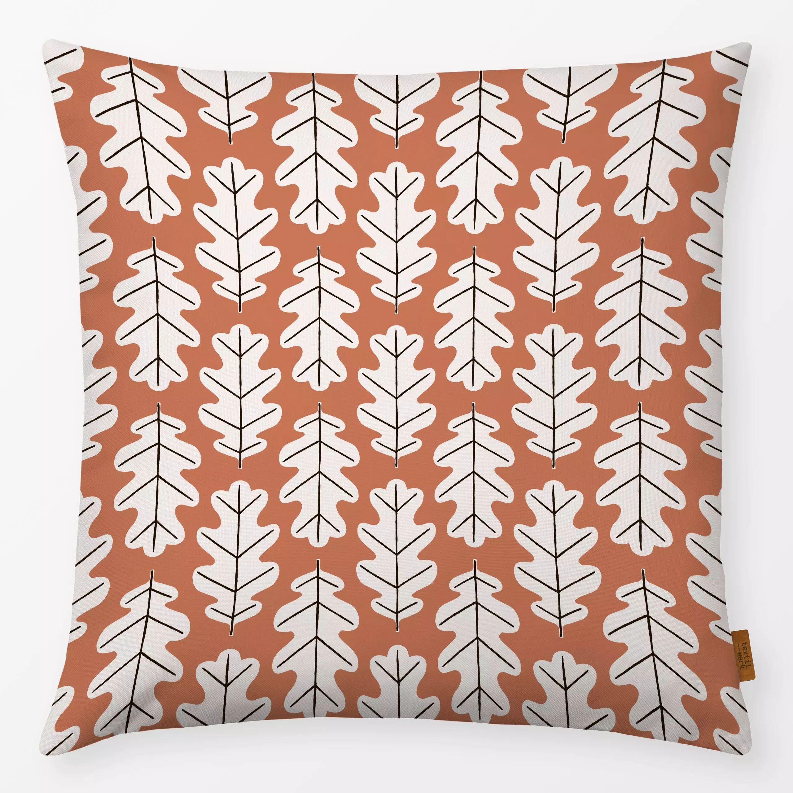 Kissen Eichenblatt Herbst rostbraun - Herbst, Natur & Landschaft, Pflanzen & Botanik - von „Kathrin Woo"; boho, Botanisch, H...