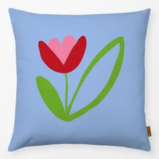 Kissen Tulpe hellblau
