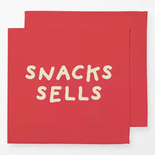 Servietten Snacks Sells Red
