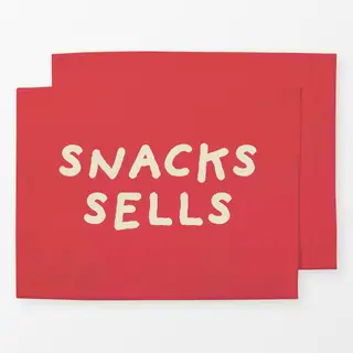 Tischset Snacks Sells Red