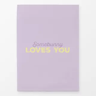 Geschirrtücher Somebunny loves you Typo lila
