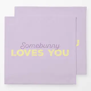 Servietten Somebunny loves you Typo lila