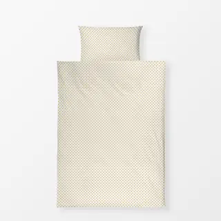 Bettwäsche Punkte Polkadot Hellgrün Beige