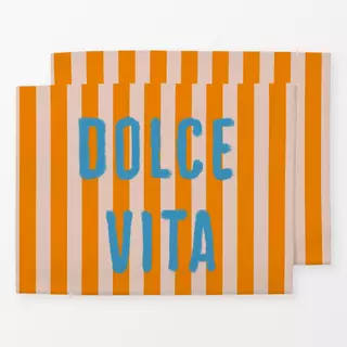 Tischset Dolce Vita Auf Orange