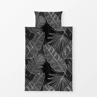 Bettwäsche Tropicalia Regenwald Schwarz