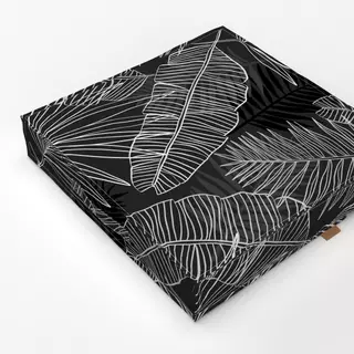 Bodenkissen Tropicalia Regenwald Schwarz