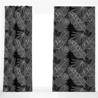 Dekovorhang Tropicalia Regenwald Schwarz