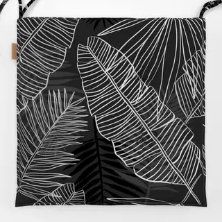 Sitzkissen Tropicalia Regenwald Schwarz