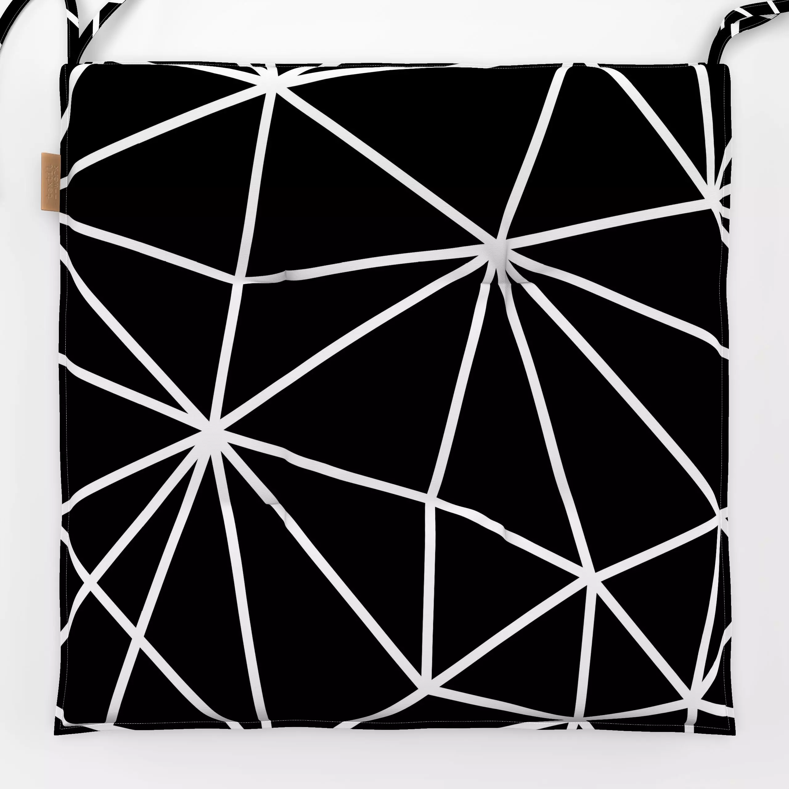 Sitzkissen Black&White: Stripes 1 - Symbole & Muster - von „Heyduda"; Muster, schwarz, linie, Streifen, Striche, grafisch, s...