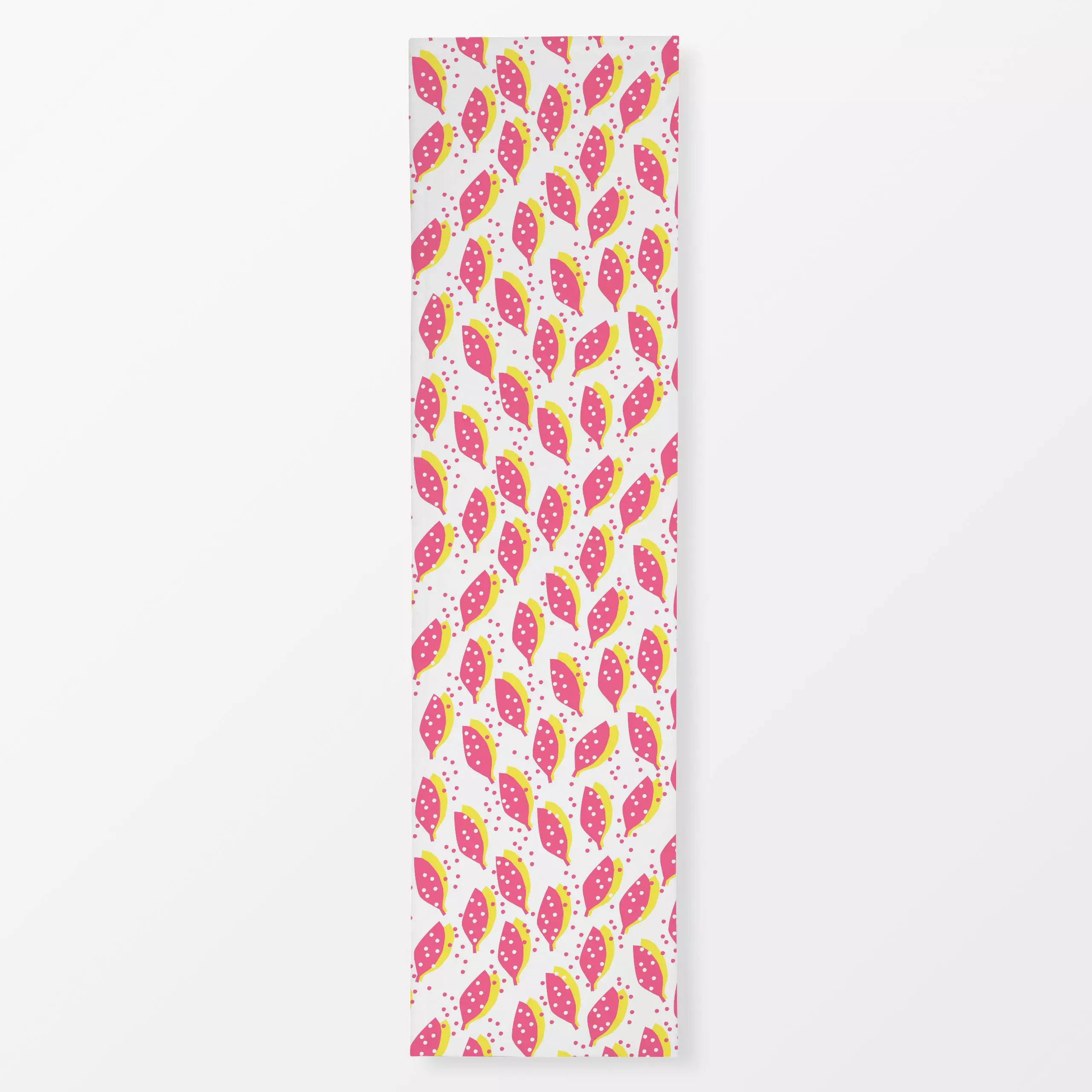 Tischläufer Moody Autumn Pink - Blumen & Florales, Symbole & Muster - von „Lisa Jasmin Bauer"; Muster, Blatt, Blätter, Orang...