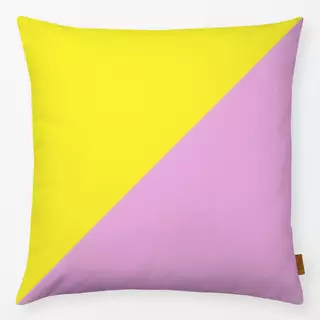 Kissen Diagonal gelb rosa