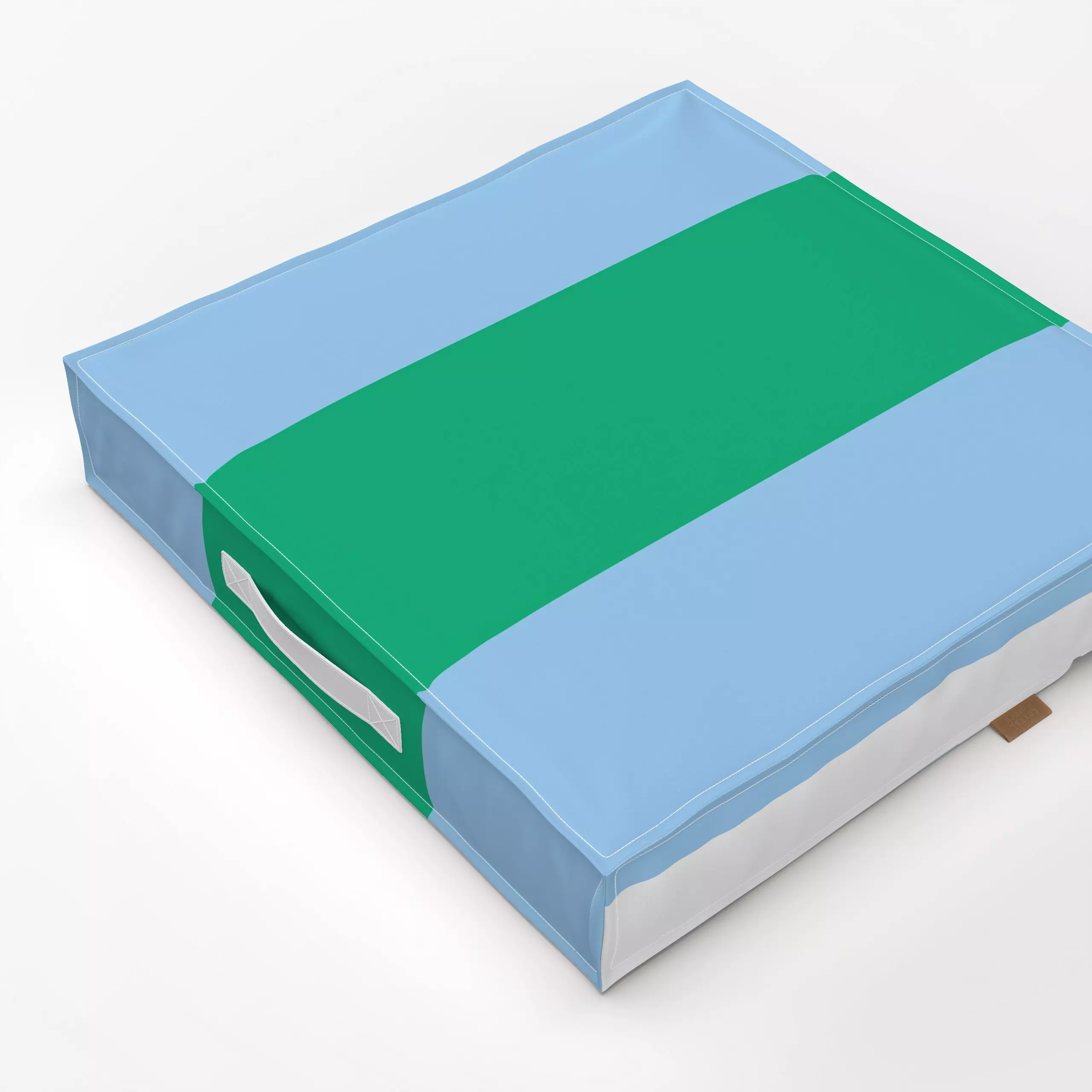 Bodenkissen Große Streifen blau&grün - Symbole & Muster - von „Lisa Jasmin Bauer“; Streifen, modern, stripes, modernism, far...