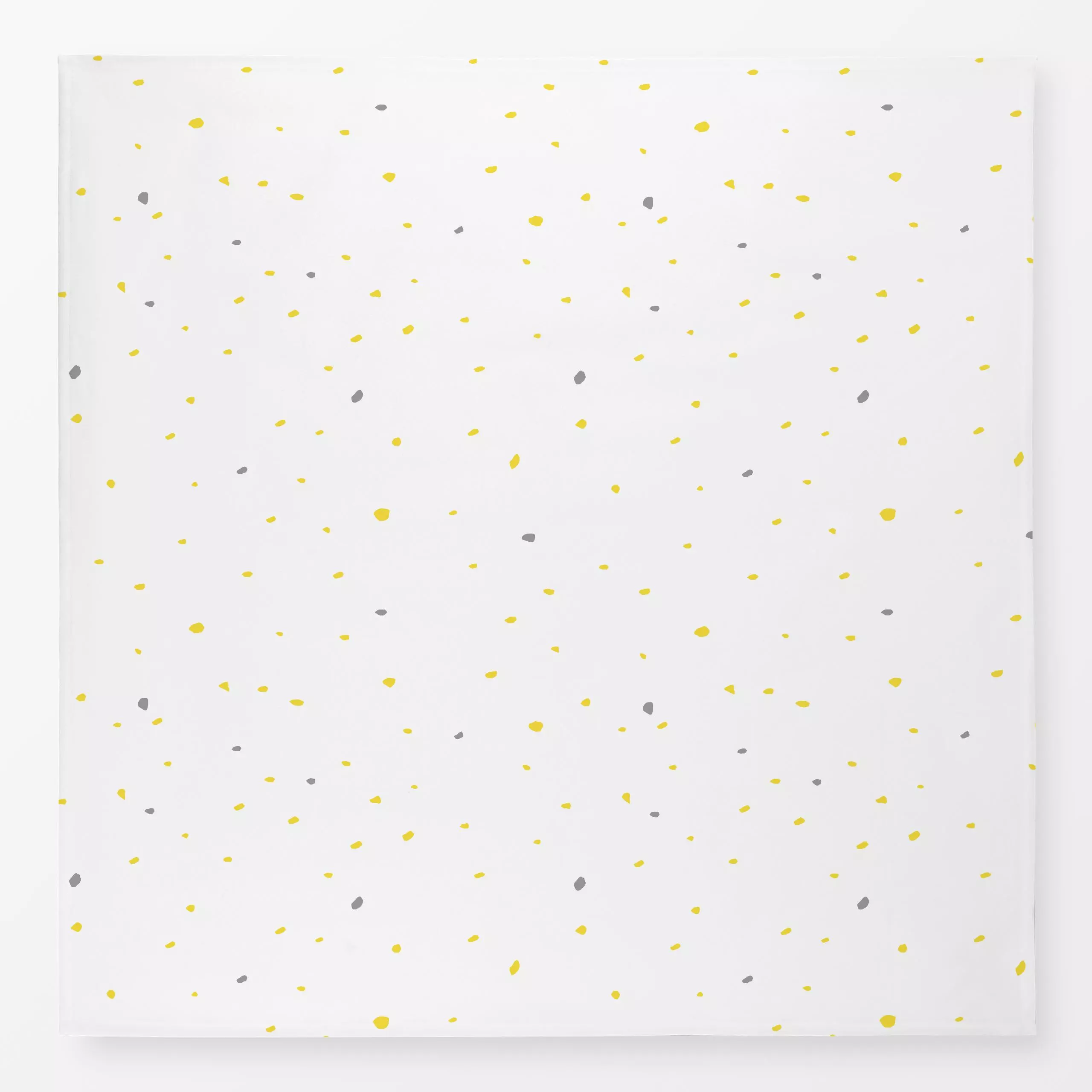 Tischdecke Punkte gelb-grau - Sommer, Symbole & Muster, Retro & Vintage - von „Katrin Graff"; minimal, abstrakt, Punkte, mod...