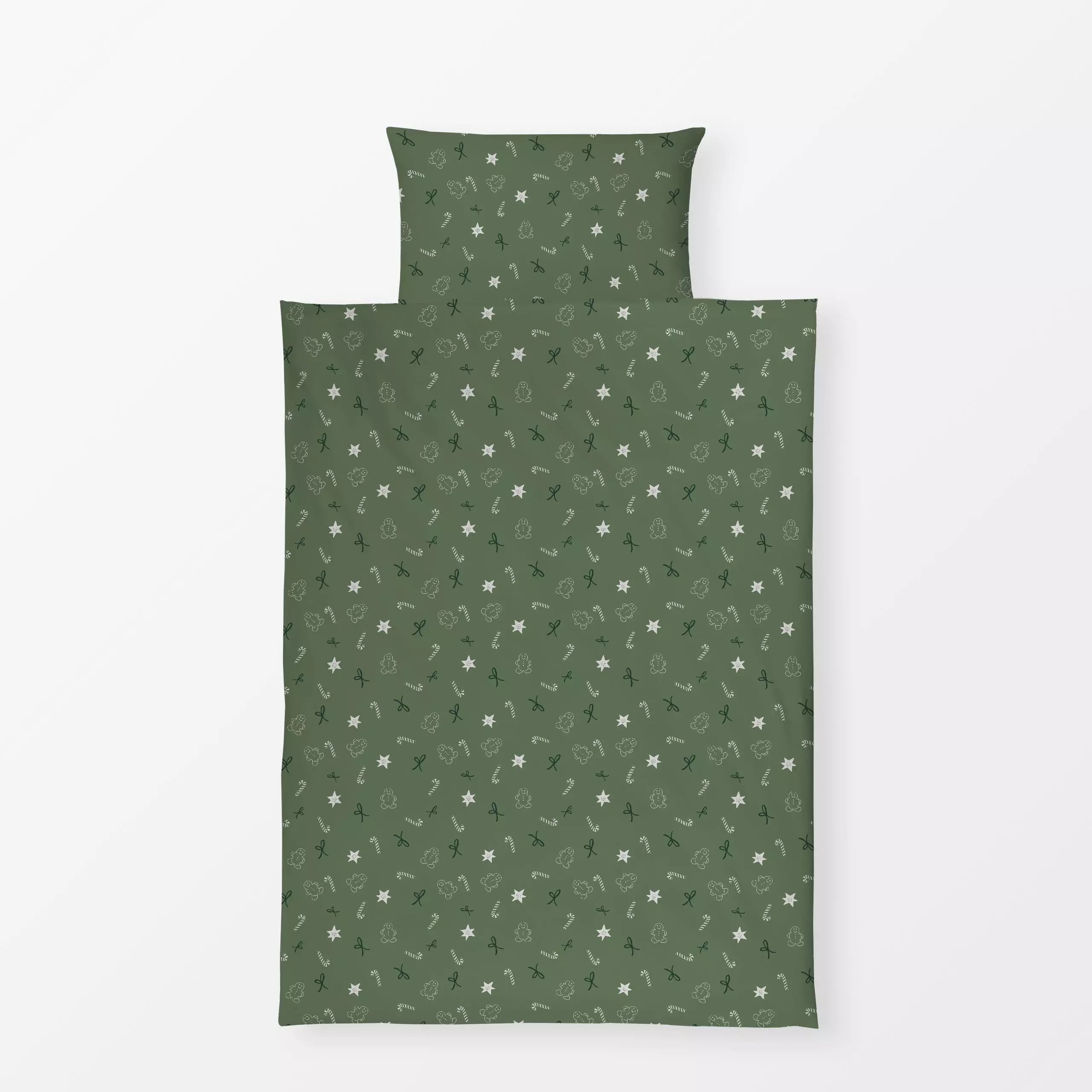 Bettwäsche Cosy Christmas Lebkuchen - Weihnachten, Winter - von „Carolin Vonhoff"; Muster, Zeichnung, Sterne, Weihnachten, Z...