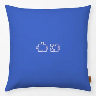 Kissen Puzzle Pieces blue