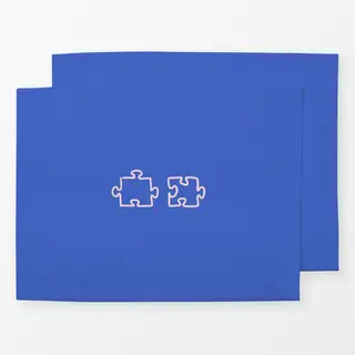 Tischset Puzzle Pieces blue