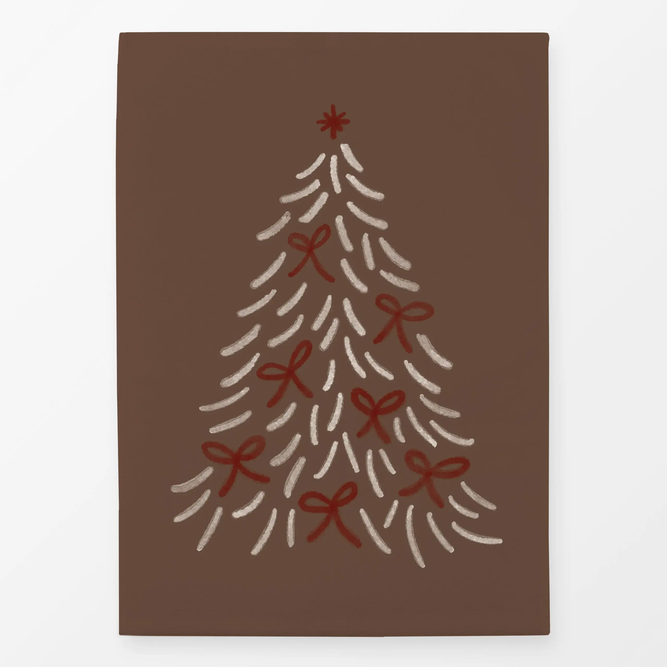 Geschirrtücher Schleifen Tanne braun - Weihnachten, Winter - von „Kruth Design"; Tanne, Tannenbaum, Weihnachtsbaum, weihnach...