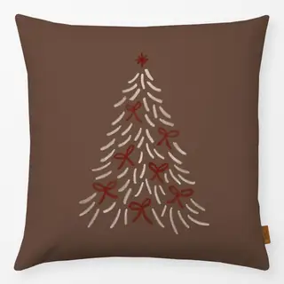 Kissen Schleifen Tanne braun