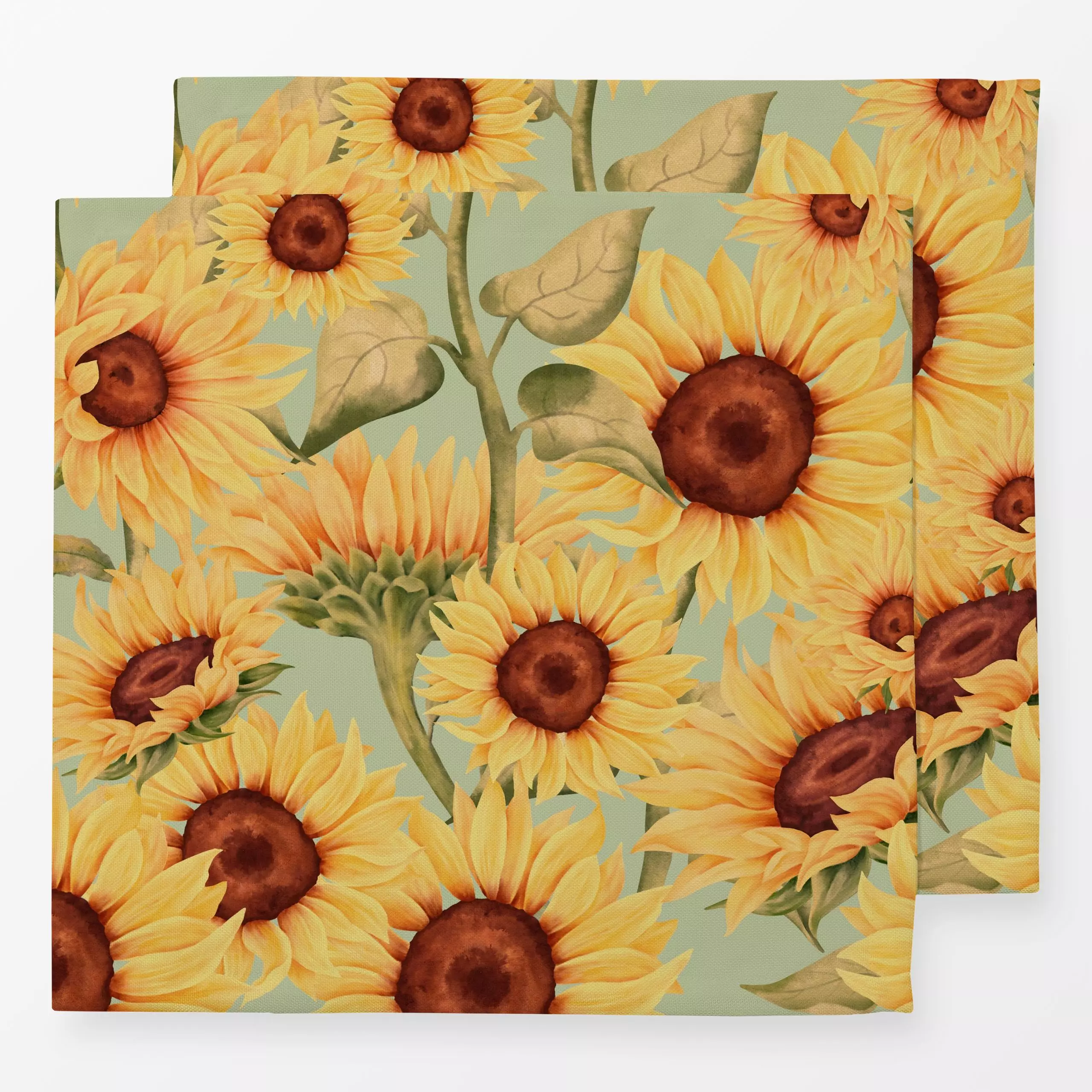 Servietten Cottage Summer Sunflower - Blumen & Florales, Sommer, Symbole & Muster - von „Monika Strigel"; sonnenblumen, shab...